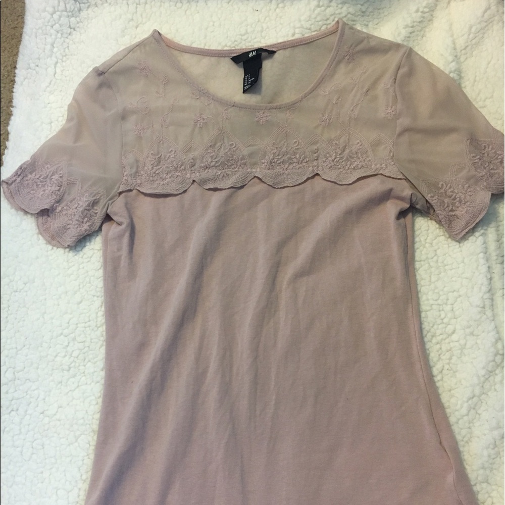 H&M scalloped top