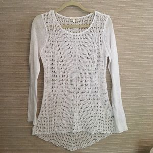 Eileen Fisher White cotton summer sweater