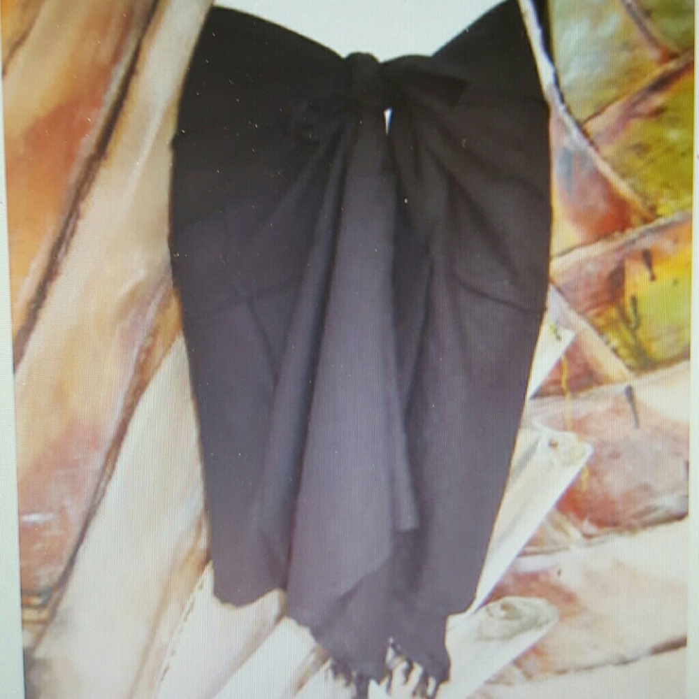 New Sarong short black Pareo beach cover up wrap