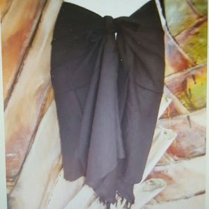 New Sarong short black Pareo beach cover up wrap