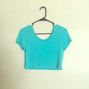 Turquoise crop top