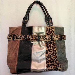 Beverly Feldman Large Tote Purse Animal Print