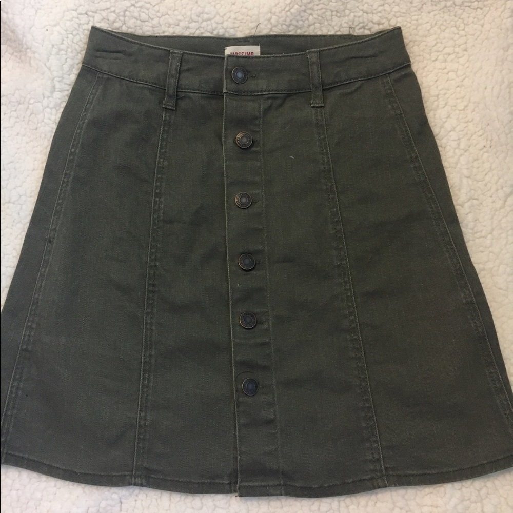 Mossimo olive jean skirt