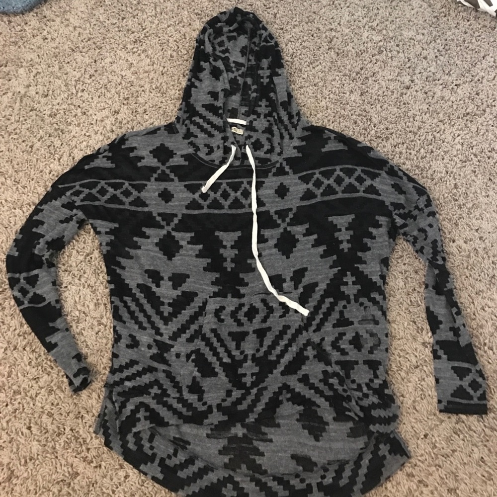 Over-sized Hoodie- Aztec Design