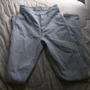 Topshop Moto Joni striped cotton pants