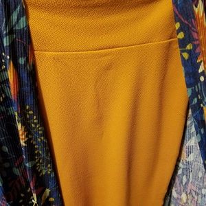 Lularoe Small Cassie Mustard Yellow