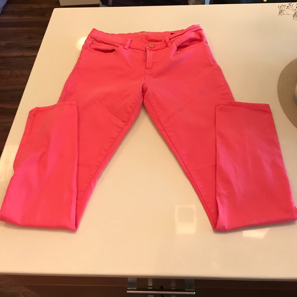 Pink skinny jeans!