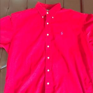 Red ralph lauren long sleeve shirt