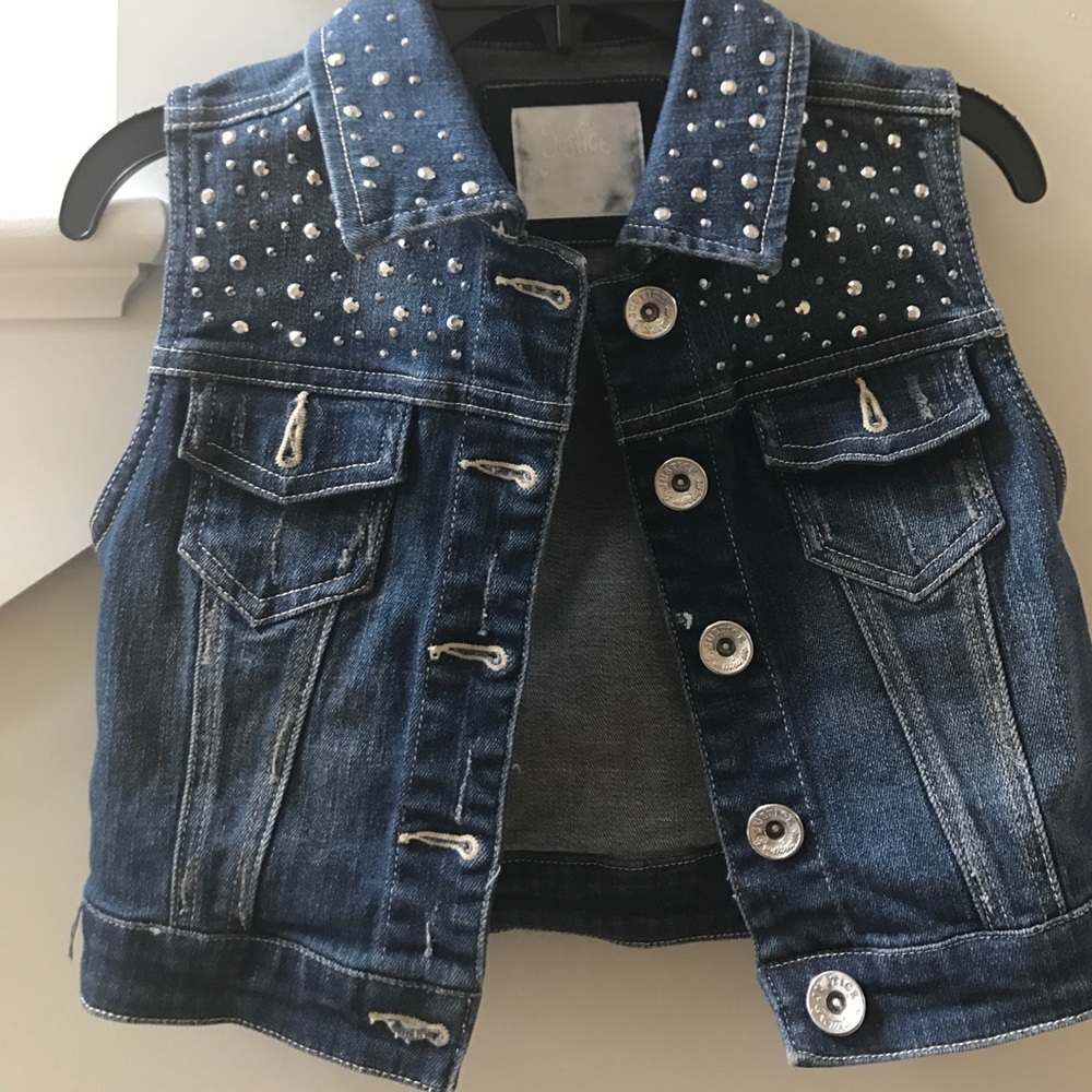 Girls Justice denim vest
