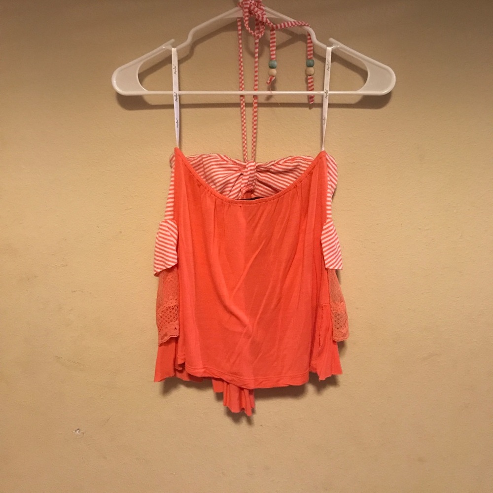 Papaya Ruffled Top - Picture 3 of 4