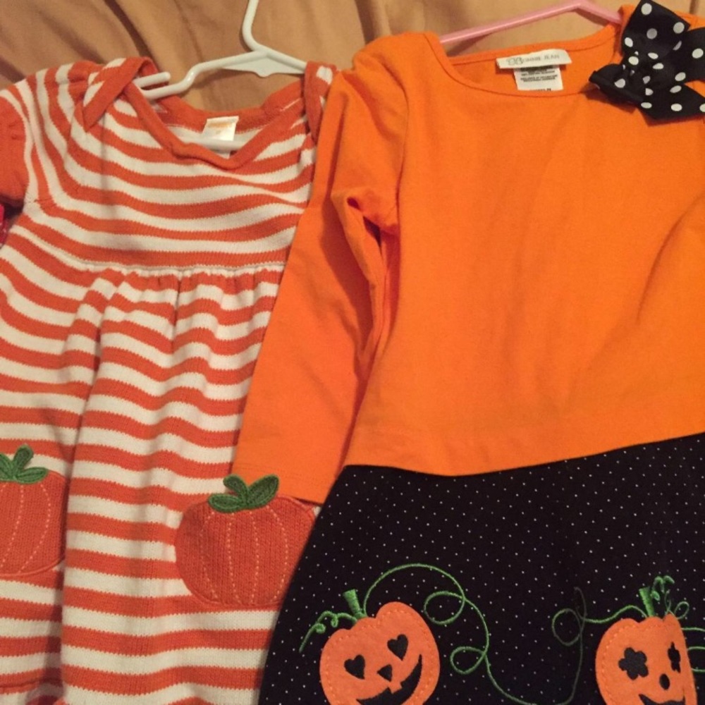 Toddler pumpkin dress Gymboree and Bonnie J