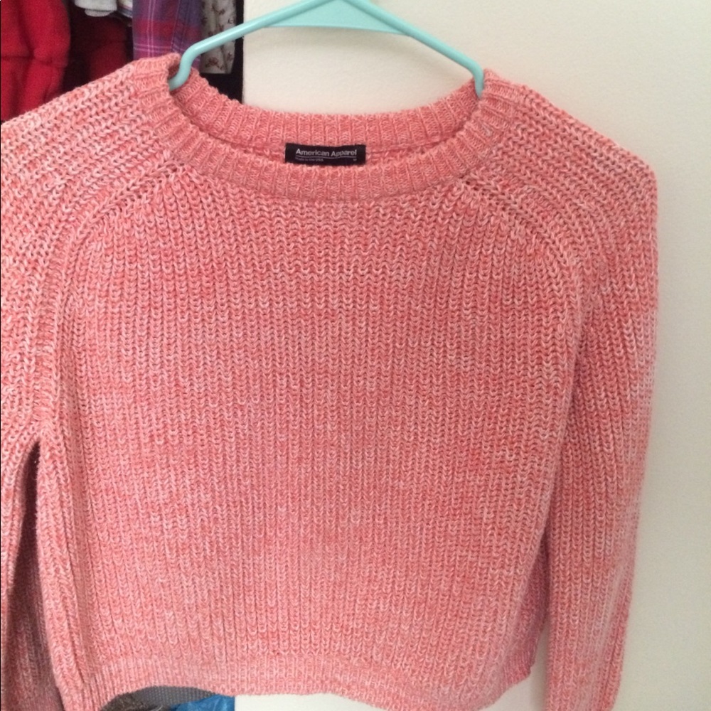 American apparel pink fishermans sweater