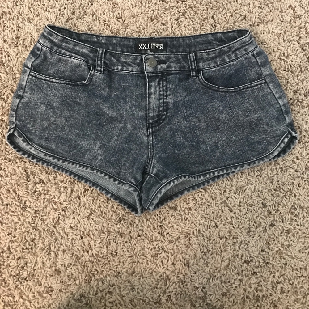 Acid-Washed Shorts