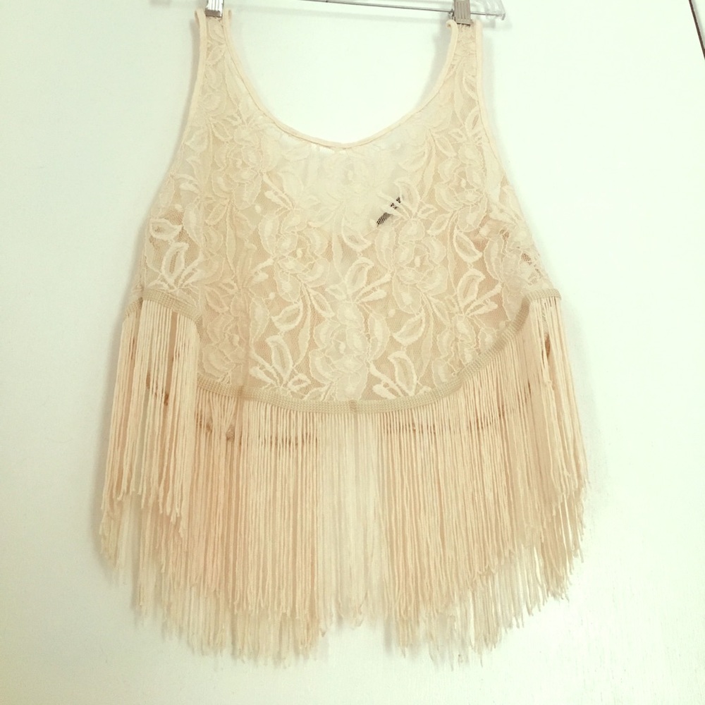 Lace Fringe Top