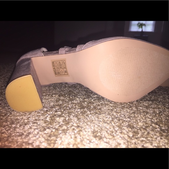 Your Girl Taupe Suede Lace-Up Heels - Picture 3 of 4