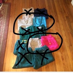 SCRUBS! Nurse, CNA, PT, OT, ST - 2 tops 2 bottoms