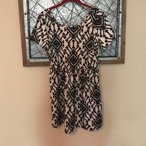 Black and cream dress