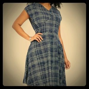 Effie's heart Nina dress in blue plaid  modcloth