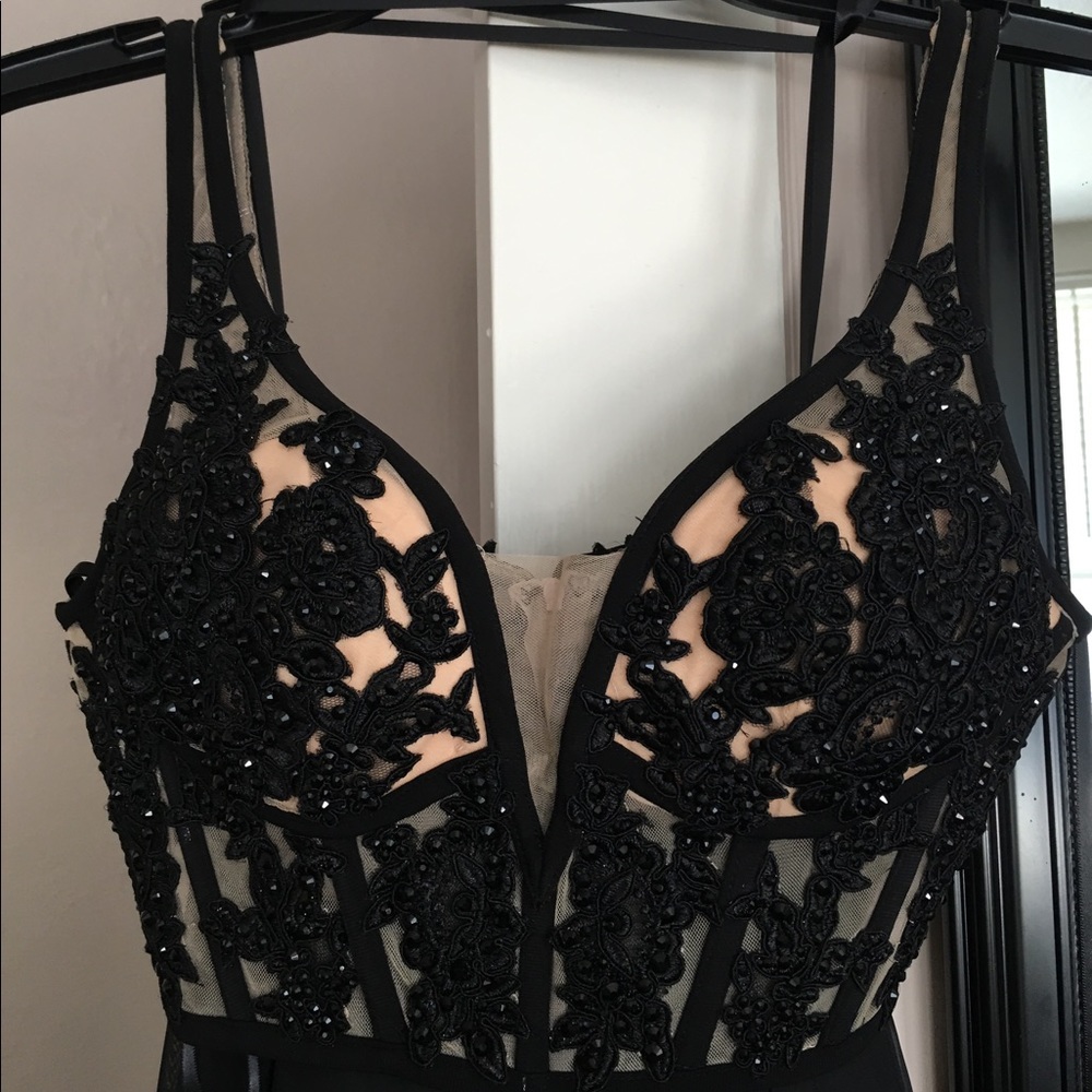 La Femme Two Piece Prom Dress