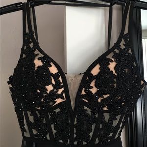 La Femme Two Piece Prom Dress