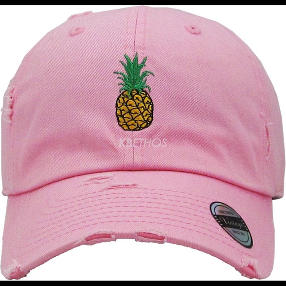 Distressed pineapple dad hats. - Picture 1 of 2