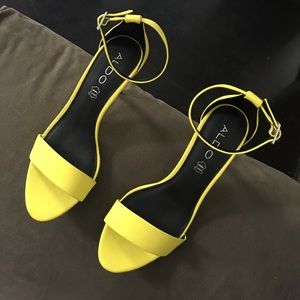 Aldo heels neon yellow