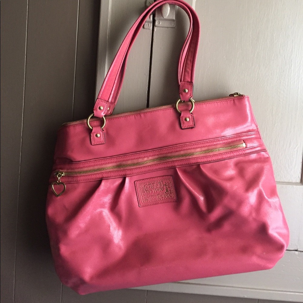 Coral Coach Tote