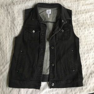 Black Denim Vest