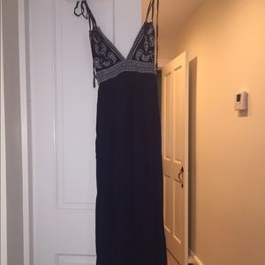 Lulu's Dresses - Days of Sunlight Navy Blue Maxi Dress Lulu's Dresses - Days of Sunlight Navy Blue Maxi Dress