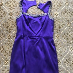 Purple Crystal Mini Dress Size 10
