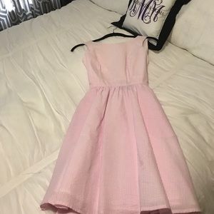 Lauren James Emerson Seersucker V-back Dress