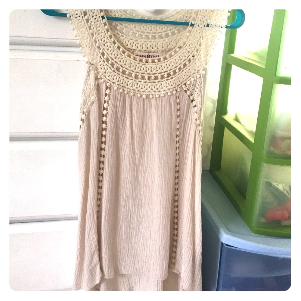 Crochet tank flowy top