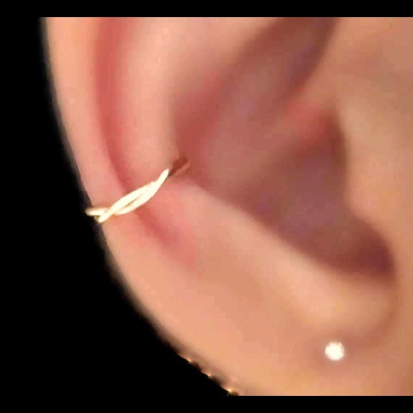 Twisted Ear Cuff 925/14K Silver/Rose/Gold - Picture 4 of 6