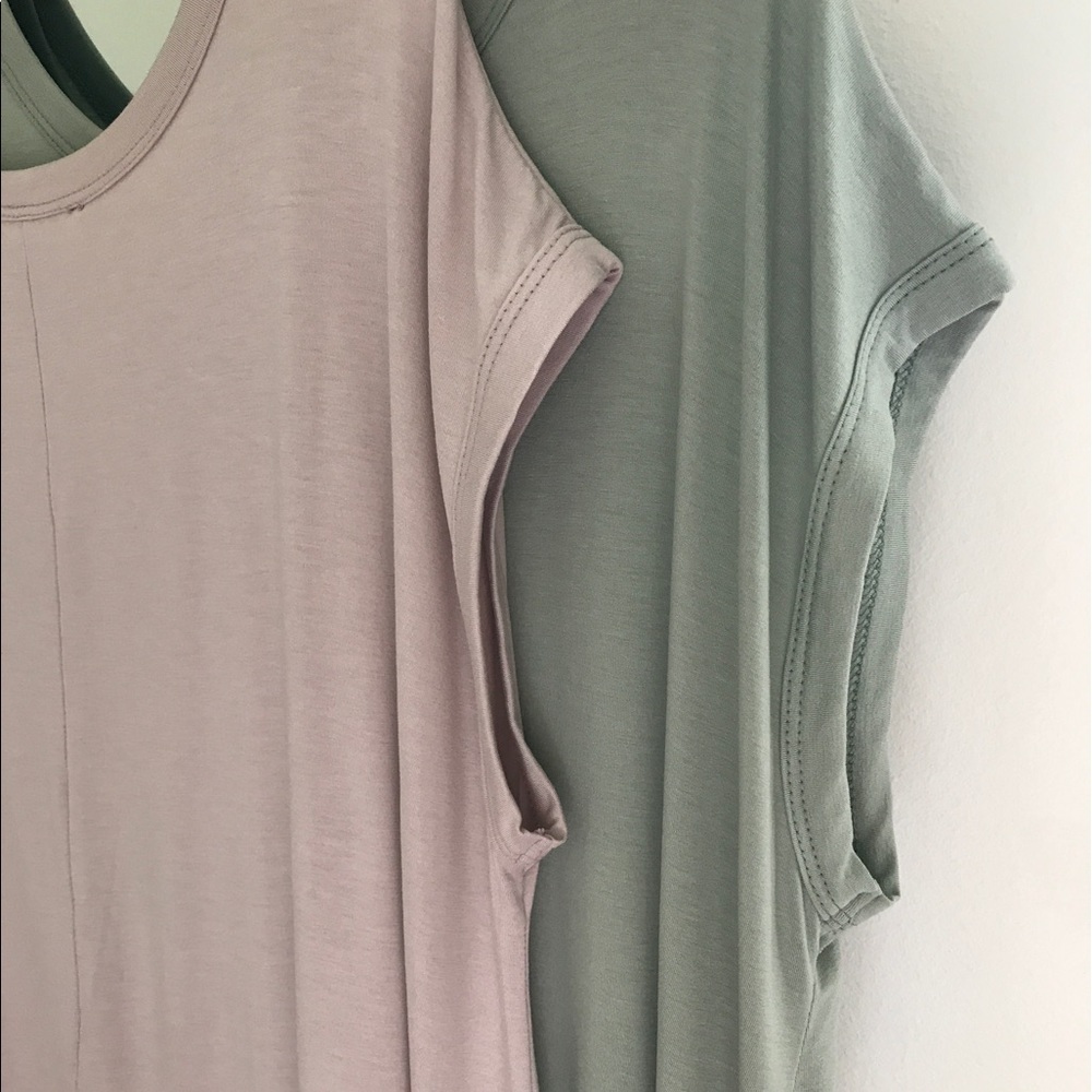 LAST - Sage soft dolman cap sleeve top