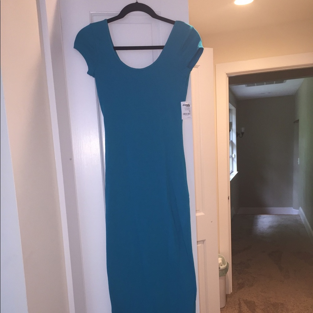 Teal Charlotte Russe Maxi Dress