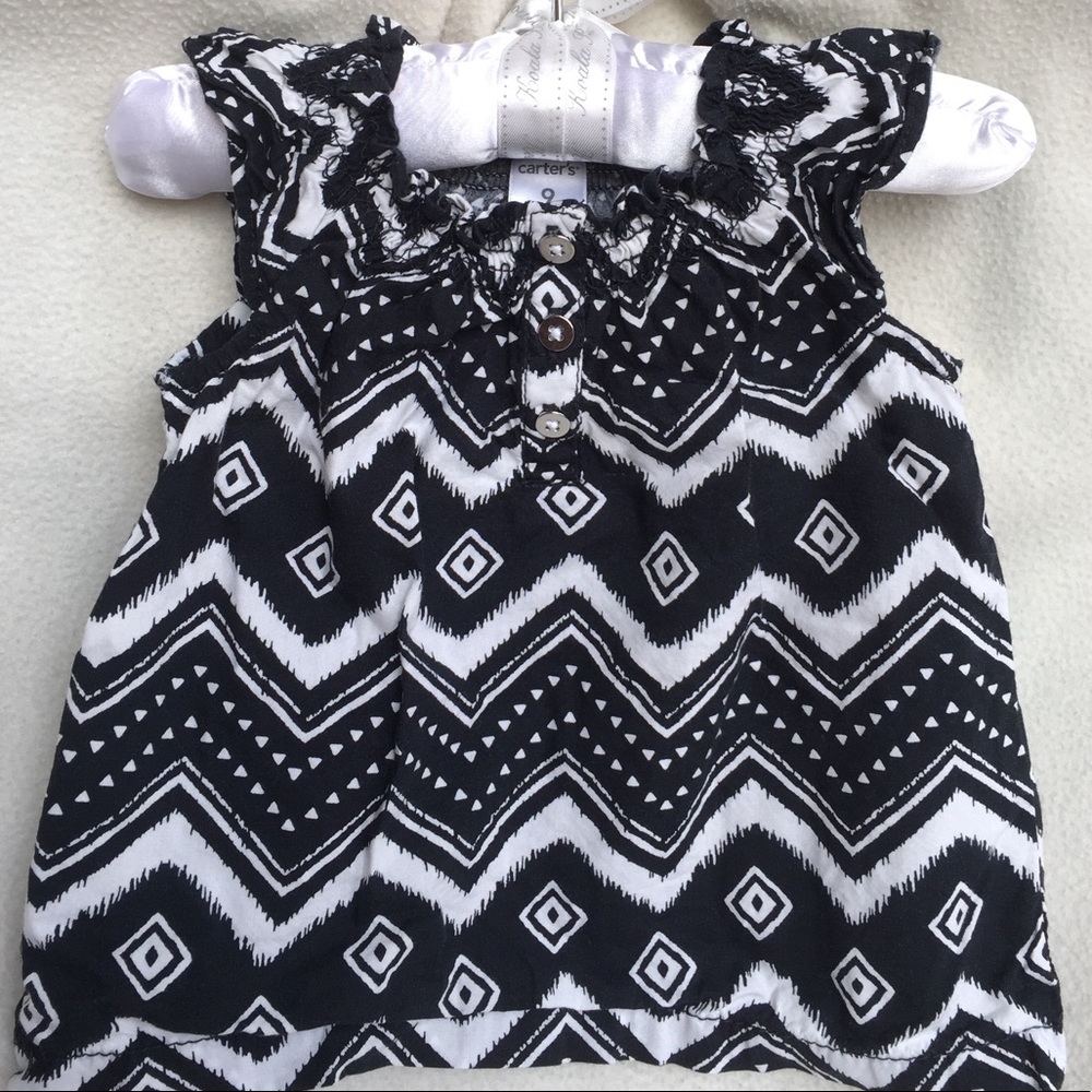 Black & white pattern Carter's top