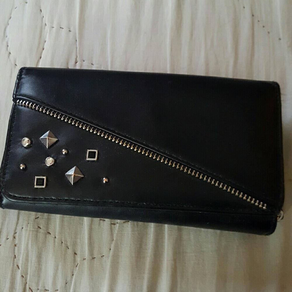 Wallet with studded detail
