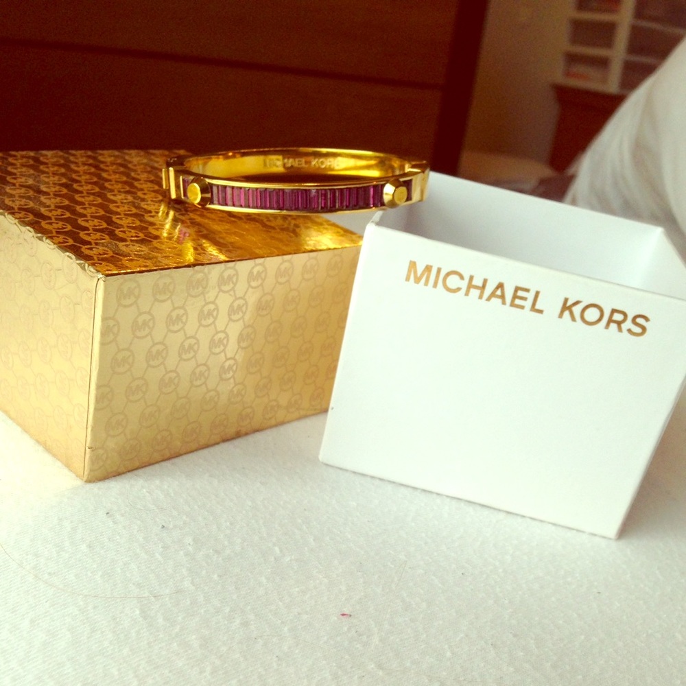 Michael Kors Purple & Gold Jewel Hinge Bracelet