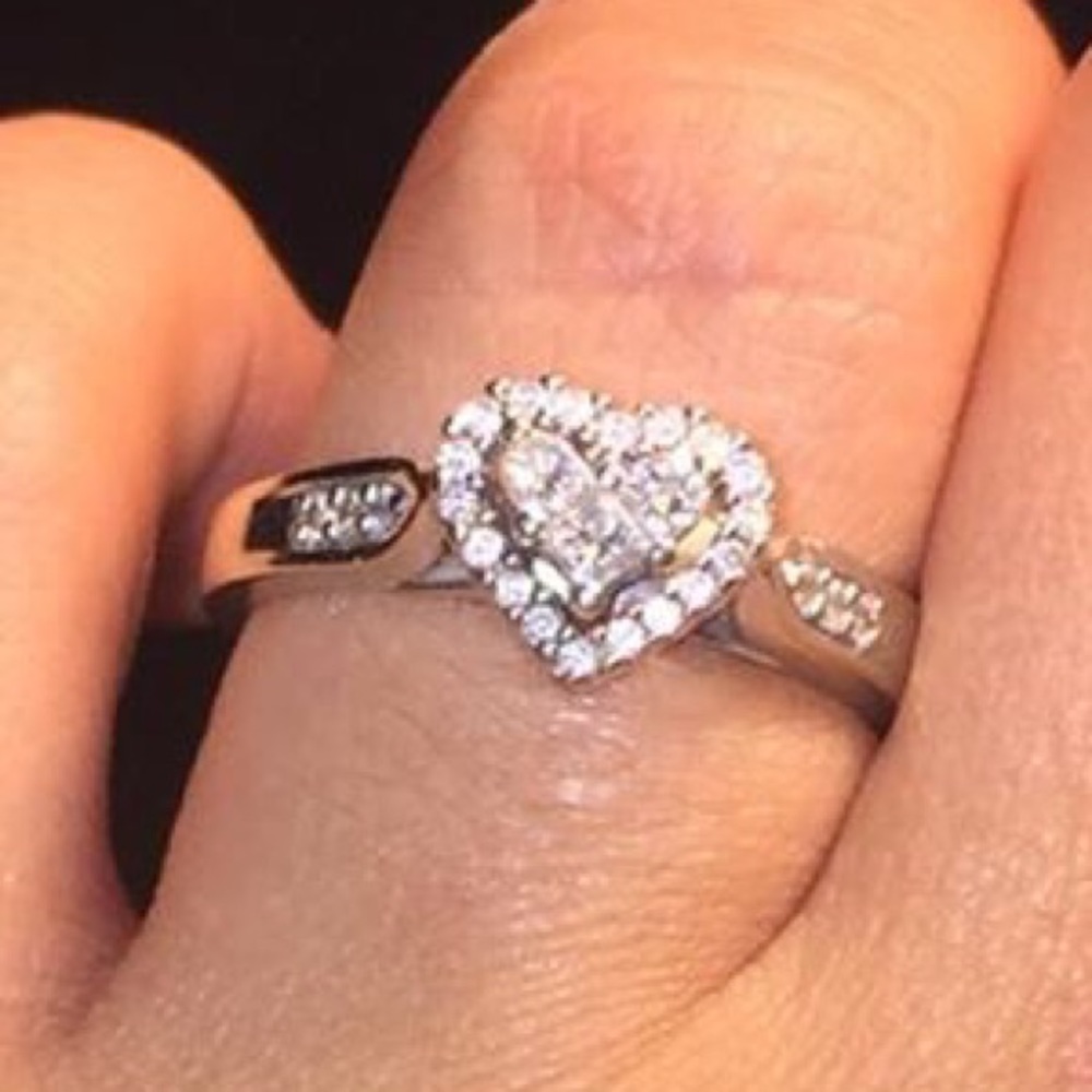 STOLEN Heart shaped Diamond ring
