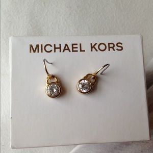 Michael Kors Gold Diamond Drop Earrings