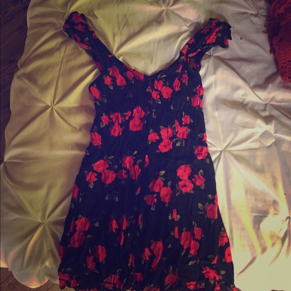 Vintage rose mini dress, handmade