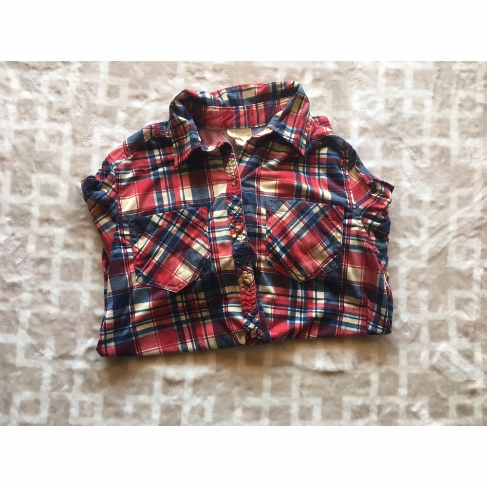 Red Plaid Long-Sleeve