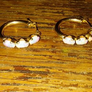 White Gold Opal earrings