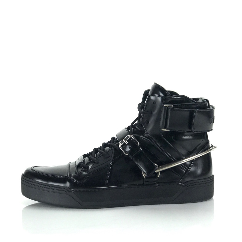 Men's Gucci High-Top Sneaker with Horsebit