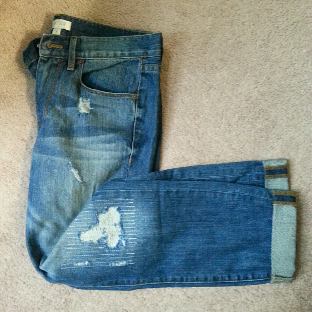 J Crew cropped boyfriend jeans NWOT