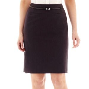 Liz Claiborne Black Pencil Skirt with belt