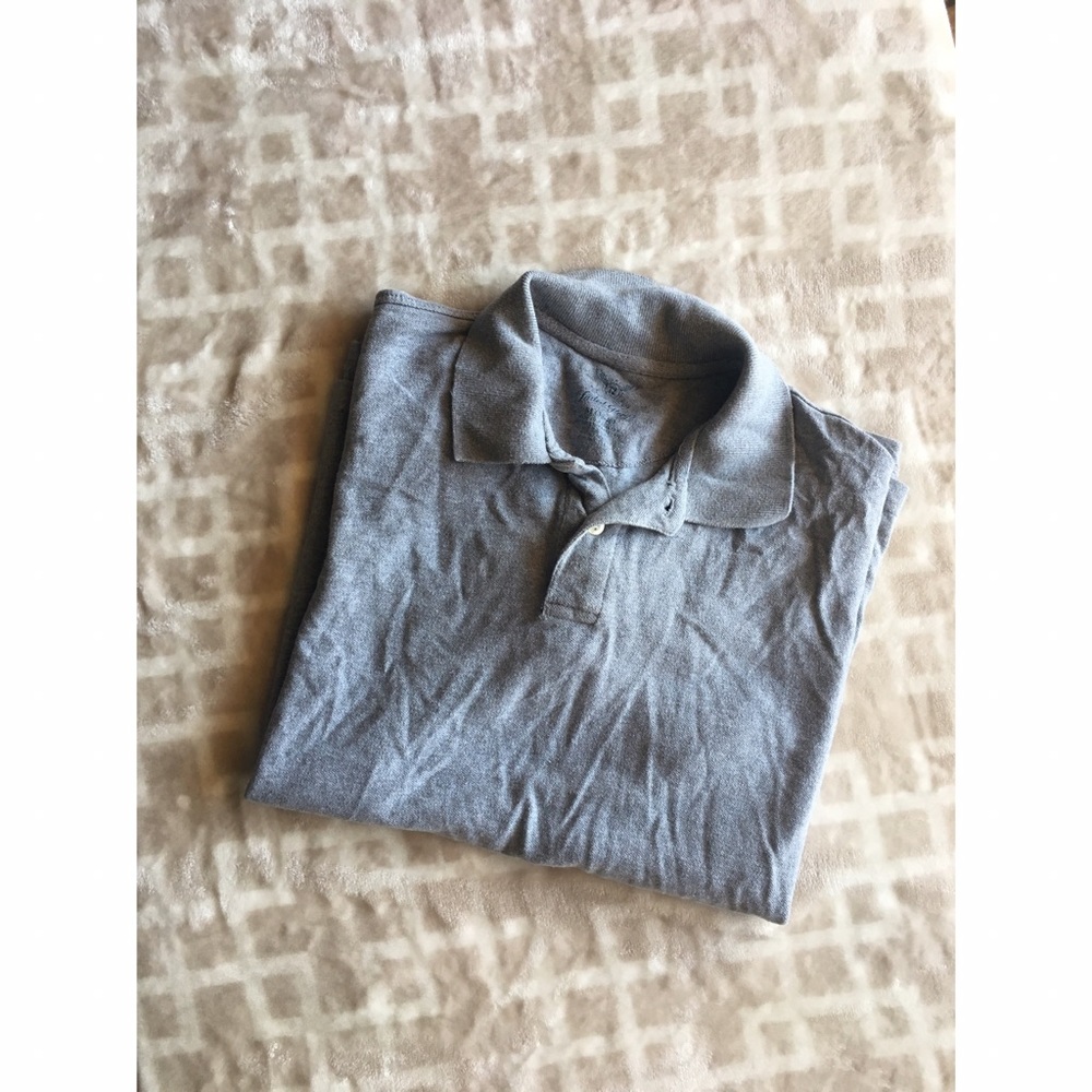 Men's Grey Short-Sleeved Polo