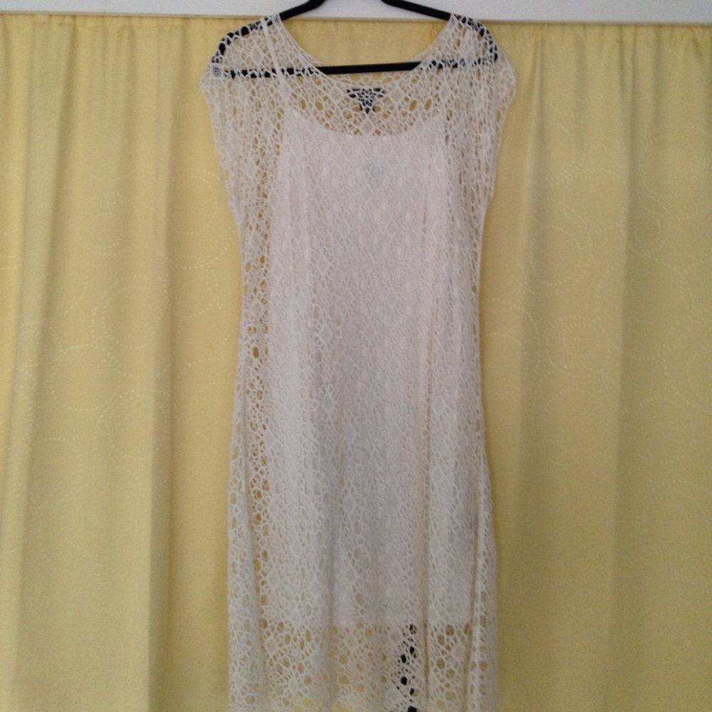 Ralph Lauren below the knee cream dress