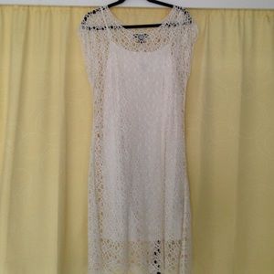 Ralph Lauren below the knee cream dress