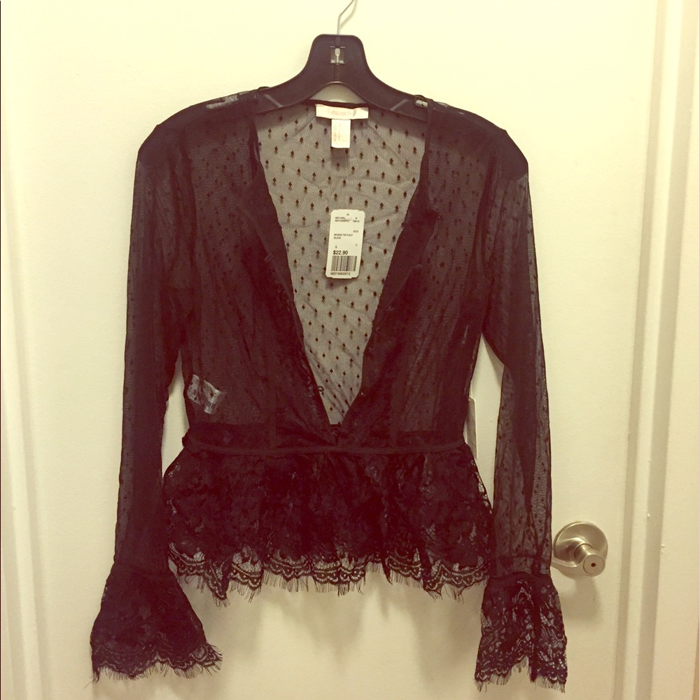 Sheer Black Top